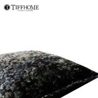 Tiff Home haute qualité écologique vert foncé oreillers coussins velours Pile Texture jeter taie d'oreiller canapé taie d'oreiller 18X18
