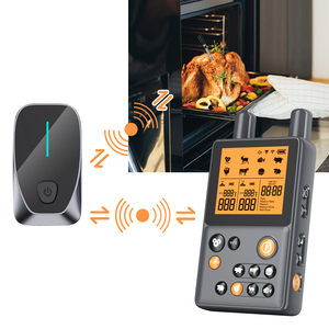 Étanche IP67 en acier inoxydable double sondes numérique four à pizza cuire thermomètre intérieur extérieur BBQ thermomètre de barbecue sans fil - Product Image 3