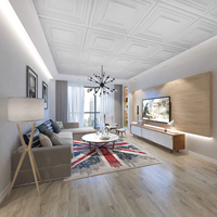 Paneles de Techo de PVC Blancos, Decorativos, para Baño, Decoración del Hogar, Revestimiento Acústico, Panel Falso de Plástico, Material de Construcción Interior