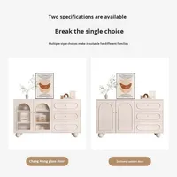 Commode en bois style crème, buffet simple et moderne, rangement mural pour chambre à coucher, chevet, salon