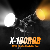 Lumière vidéo LED à sortie continue Tolifo Studio Photography X-180RGB haute luminosité 180W RGB COB APP DMX512 CCT 2700K-6500K