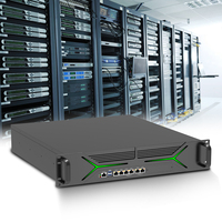 Boîtier de montage en rack pour serveur 2U 4 SFP + 10G 6 Lan 2 * PSU 12e LGA 1700 H610 Pfsense industriel pare-feu Mini PC 2U châssis de montage en rack