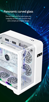 Boîtier PC Gaming Zeromaster Blanc de Qualité Supérieure, Format Mid-Tower MicroATX en Acier avec Fenêtre Latérale, Ventilateur RGB, Compatible OEM, En Stock
