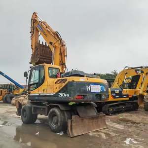 Machine à retour rapide sur investissement Excavatrice sur pneus HYUNDAI 210W-7 210W-9 Excavatrice coréenne originale d'occasion de 21 tonnes en stock - Product Image 4