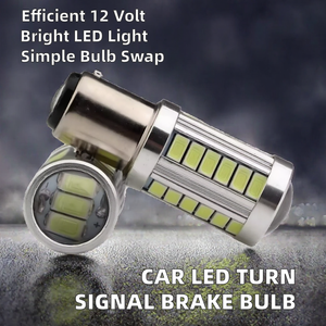 Ampoule LED de feux arrière de voiture 33SMD 1156 1157 BAY15D BA15S BAU15S PY21W, lampe de signalisation de freinage inversée 12V 5W - Product Image 2