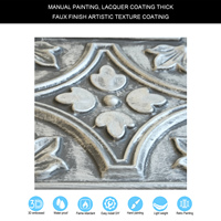 Livraison incluse, dalles de plafond imitation étain 24x18 pouces, panneau mural intérieur en PVC gaufré pour restaurants et bars PLB10 Étain antique