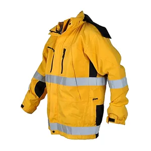 Fabrika emek mühendislik su geçirmez Hi Vis güvenlik kıyafetleri vurgulamak yansıtıcı iş ceket