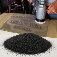 Média de sablage abrasif pour la gravure et la sculpture sur granit, carbure de silicium noir, grain 36, pour le sablage du granit