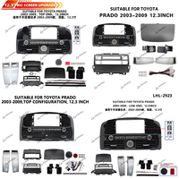 Cadre GPS de voiture en gros pour TOYOTA PRADO 2003-2009, cadre de panneau stéréo audio de voiture, cadre de façade pour lecteur DVD de voiture, cadre d'autoradio Android