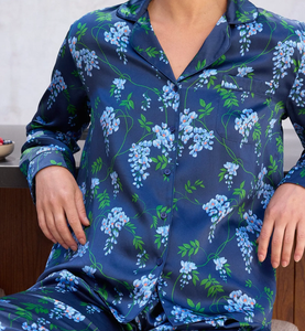 Ensemble <span class=keywords><strong>de</strong></span> pyjama en satin thermique pour femmes, personnalisable avec logo frontal, 2 pièces, vêtements <span class=keywords><strong>de</strong></span> nuit confortables et décontractés - Product Image 1