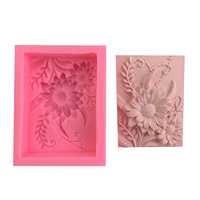Moule en silicone rectangulaire pour chrysanthème, gâteau, savon, plâtre fait main, époxy, moule décoratif pour bougie, autres décorations, réutilisable