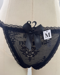 2023 NEW Chain Thong <strong>Panty</strong> Mid Rise Fancy Lace Flower Lingerie T-Back Underpants Sexy Cute <strong>Jeweled</strong> G String - Product Image 6