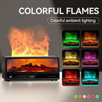 Nouvelle Machine d'Aromathérapie à Flamme Magnétique Télécommandée, Diffuseur d'Arômes USB pour Bureau à Domicile avec Lumière d'Ambiance Colorée