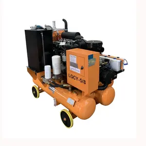 LGCY-5/8 180CFM economico motore diesel vite compressore d'aria di tipo con doppio serbatoi