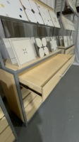 Étagère d'exposition de petits échantillons de tiroirs combinés personnalisés, support en pierre de quartz, carrelage en céramique, mosaïque, marbre, métal pour salle d'exposition