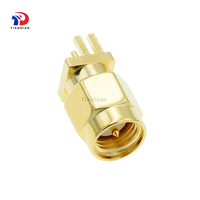 Conector RF al por mayor cobre puro cabeza Q9 soldadura PCB de alta frecuencia conector SMA-macho