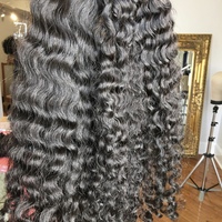 Perruque HD de luxe en cheveux indiens bruts bouclés profonds, extensions de cheveux à clipser ondulés, cheveux humains Remy, volume naturel, texture douce