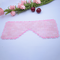 Masque pour les yeux rafraîchissant en quartz rose clair blanc naturel 100% avec USB de type C et suivi du visage pour les soins de la peau de type spa