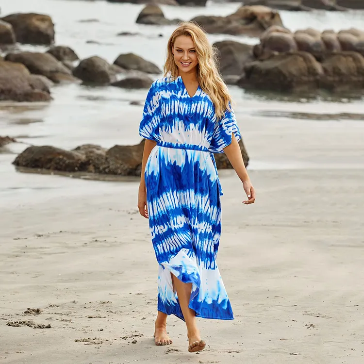 Ladies' Blouses Best Selling Monsoon Abaya In Dubai Kaftan Dress Beach Cover Up