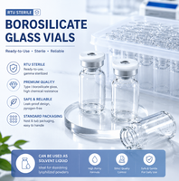 Flacon en verre borosilicate stérile de 6 ml RTU, récipient injectable pour applications pharmaceutiques
