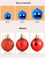 Boules en PVC incassables 10CM 6CM, boules en plastique pour l'intérieur et l'extérieur, décorations de Noël pour arbre, Bolas De Navidad Para Arbolitos
