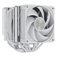 COOLLEO Etian P60T V2 Radiateur PC Blanc 6 Caloducs TDP 275W Refroidisseur d'Air Refroidissement CPU LGA 115X/1200/1700/1851 AMD Ryzen AM4/5