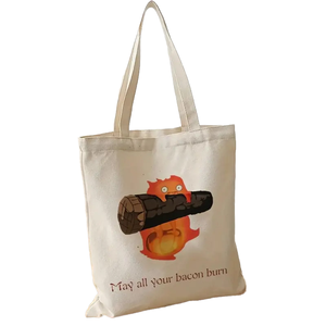 Grand sac fourre-tout en toile de coton biologique pour femmes, logo personnalisé imprimé, tissu recyclé, long, uni, cadeau, plage - Product Image 3