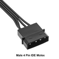 Molex IDE 4 pines macho a 15 pines hembra SATA Power Converter Cable adaptador de extensión para disco duro de computadora HDD SSD