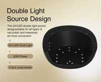 Lampe à ongles UV LED à séchage rapide pour usage domestique avec logo personnalisé, rechargeable, portable, machine à sécher les ongles UV