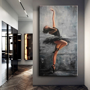 Elegante Dipinto su Tela di Ballerina, Arte Moderna, Poster e Stampe, Quadri da Parete per Soggiorno, Decorazione Casa - Product Image 3