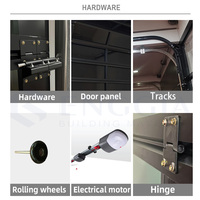 ENGGIA Porte de garage moderne automatique à panneaux de verre à impact d'ouragan Porte de garage automatique en verre à pleine vue