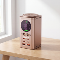 Chargeur sans fil 7-en-1 GaN 360W avec protocole PD magnétique, prise US/EU pour appareils photo, montres connectées, écouteurs, jeux et consoles portables