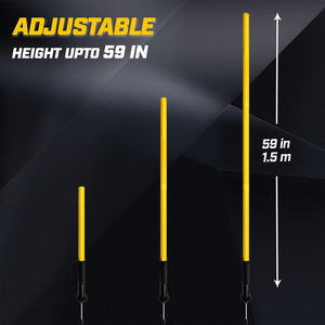 Bâtons d'entraînement de vitesse polyvalents Soccer Football Rugby Fitness Sports Aglity Training Poles - Product Image 2