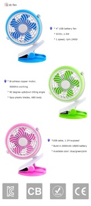 Silencio cochecito abrazadera de aire del coche del teléfono móvil de 3 en 1 usb portátil clip minii fan - Product Image 5