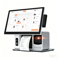 Terminal Punto de Venta (TPV) para Comercios, con Pantalla Táctil WIFI 6, Carcasa Metálica, NFC, Pantalla Dual Blanca de 15.6 Pulgadas
