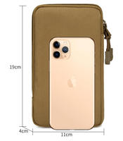 Étui de chasse unisexe en nylon imperméable camouflage à ouverture rapide avec fermeture ouverte pour port dissimulé, pochette de ceinture (19,5x9cm)