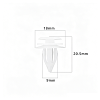 Clips de fixation en plastique pour carrosserie automobile OE 51418224768 pour BMW Benz, garniture de porte, panneau, garde-boue, passage de roue