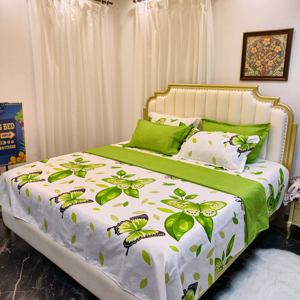 Set <span class=keywords><strong>di</strong></span> Biancheria da Letto <span class=keywords><strong>di</strong></span> Lusso 6 Pezzi 2 <span class=keywords><strong>Lenzuola</strong></span> 4 Federe Colore Vibrante e Resistente allo Sbiadimento - Product Image 5