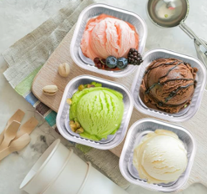 Récipients de cuisson en papier d'aluminium <span class=keywords><strong>noir</strong></span> doré à paroi lisse de 300ml carrés Boîte à cupcakes de 10 oz pour la restauration de ligne aérienne - Product Image 3