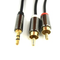 1 à 2 RCA câble Audio Jack 3.5mm à 2RCA mâle L/R adaptateur Audio câble Aux pour DVD haut-parleur téléphone PC TV Box ordinateur portable