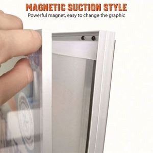 Ultra Thin Aluminum Frame Rectangle LED <b>Light</b> Box-Waterproof Freestanding for Restaurant Shopping Center Menus A1/A2/A3/A4 Sizes - Product Image 4