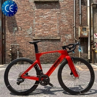 Vélo de route aérodynamique en fibre de carbone OEM KOZO 2, 28 pouces, 24 vitesses, transmission mécanique, frein à disque hydraulique, léger, sport, course