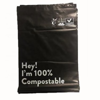 Enveloppes d'expédition écologiques biodégradables en PLA, sacs postaux personnalisés imprimés en sérigraphie avec poignées apparentes