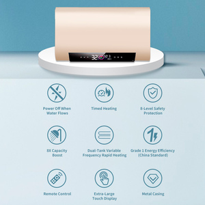 <span class=keywords><strong>Chauffe</strong></span>-<span class=keywords><strong>eau</strong></span> électrique mural intelligent 50L avec Wi-Fi, programmation, affichage LED, réservoir chauffant pour usage domestique, camping-car, hôtel, version anglaise, norme UE - Product Image 3