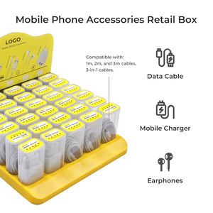 Boîte d'affichage de vente au détail de bureau personnalisée, 25 câbles USB A vers Type C et 5 chargeurs USB à charge rapide 5A pour ordinateur - Product Image 4