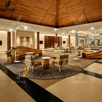Ensembles complets de meubles de restaurant de luxe, mobilier de salle à manger commerciale moderne, ensemble de meubles de restaurant d'hôtel, tables et chaises pour hôtels