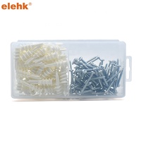 Cheville auto-perceuse en nylon ELEHK avec vis autotaraudeuses, goujon en plastique expansible, cheville murale pour cloison sèche