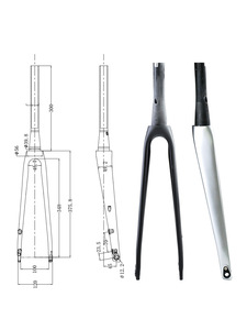 <span class=keywords><strong>Fourche</strong></span> avant en fibre de carbone, <span class=keywords><strong>fourche</strong></span> rigide pour vélo de route, ligne intérieure cachée, <span class=keywords><strong>fourche</strong></span> de démontage rapide - Product Image 3