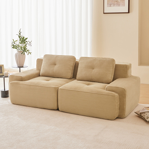 82" <b>Modern</b> L-Shaped Modular Sectional <b>Sofa</b> for Living Room, Corduroy Fabric, 2-Seater Couch with Deep Seat - Product Image 3
