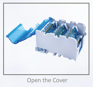 <span class=keywords><strong>Bornier</strong></span> <span class=keywords><strong>de</strong></span> Rail DIN industriel FJ-418/80B 80A-bloc <span class=keywords><strong>de</strong></span> Distribution <span class=keywords><strong>de</strong></span> puissance avec fenêtre d'inspection transparente - Product Image 5